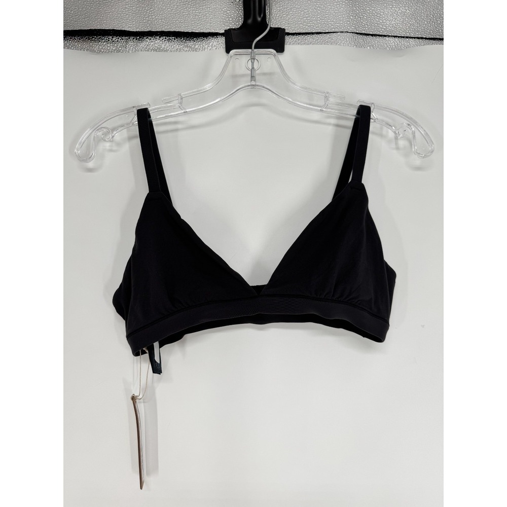 SKIMS Fits Everybody Triangle Bralette Bra Womens Medium Onyx Black Adjustable
